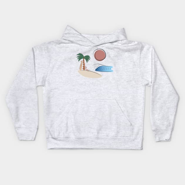 Summer Surf days Kids Hoodie by JDP Designs